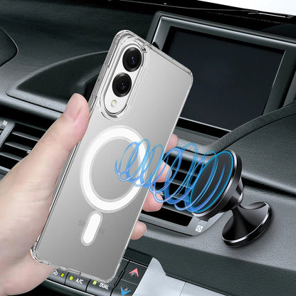 Galaxy S25 Edge MagSafe Shockproof Transparent Clear Case