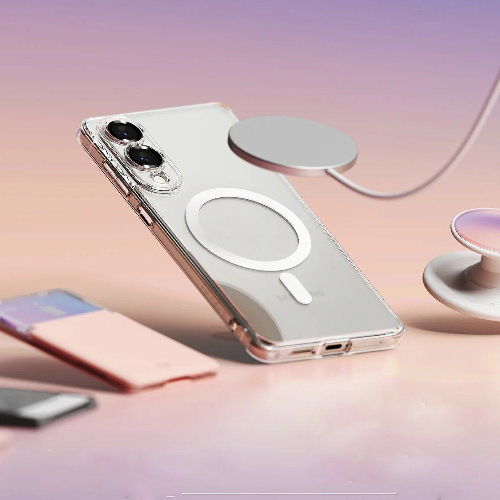 Galaxy S25 Edge MagSafe Shockproof Transparent Clear Case