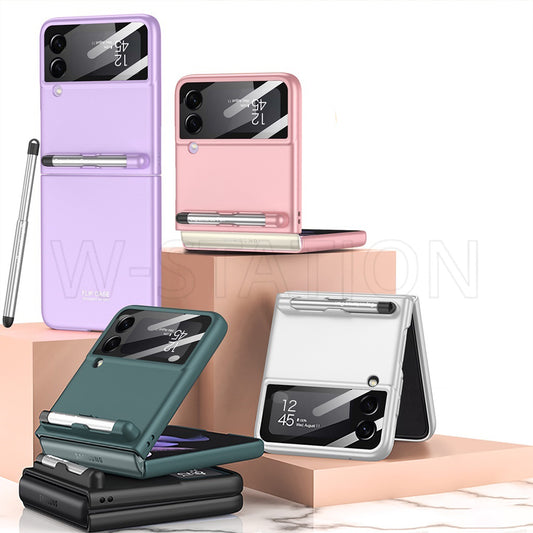 Galaxy Z Flip3 Magnetic Hinge With S Pen Holder Slot Case