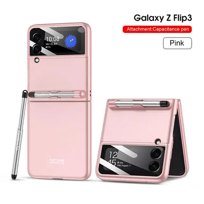 Galaxy Z Flip3 Magnetic Hinge With S Pen Holder Slot Case