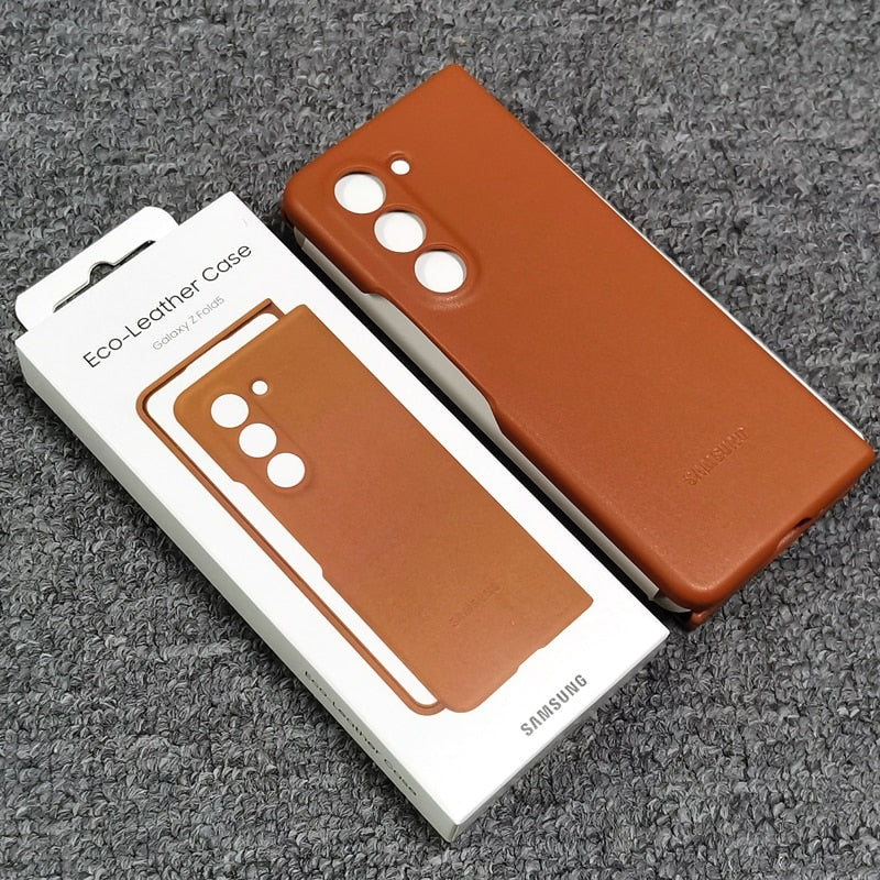 Galaxy Z Fold5 High Quality Soft Silky Touch Protective Eco-Leather Case