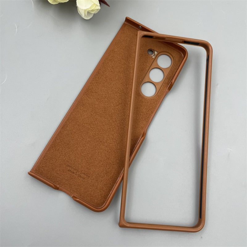 Galaxy Z Fold5 High Quality Soft Silky Touch Protective Eco-Leather Case