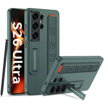 Load image into Gallery viewer, Galaxy S26 Ultra Wristband Strap With Kickstand Holder Bracket Case
