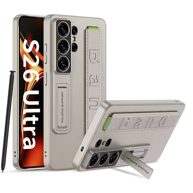 Galaxy S26 Ultra Wristband Strap With Kickstand Holder Bracket Case