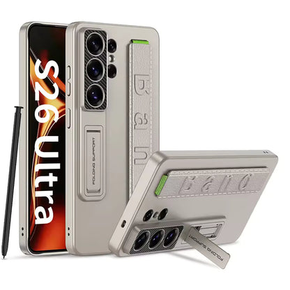 Galaxy S26 Ultra Wristband Strap With Kickstand Holder Bracket Case