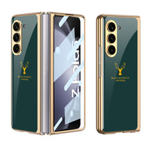 Load image into Gallery viewer, Galaxy Z Fold5 Luxurious Deer Pattern Inspirational Glass Case
