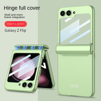Galaxy Z Flip5 Magnetic Hinge Full Protection With Front Glass Case