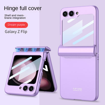 Galaxy Z Flip5 Magnetic Hinge Full Protection With Front Glass Case