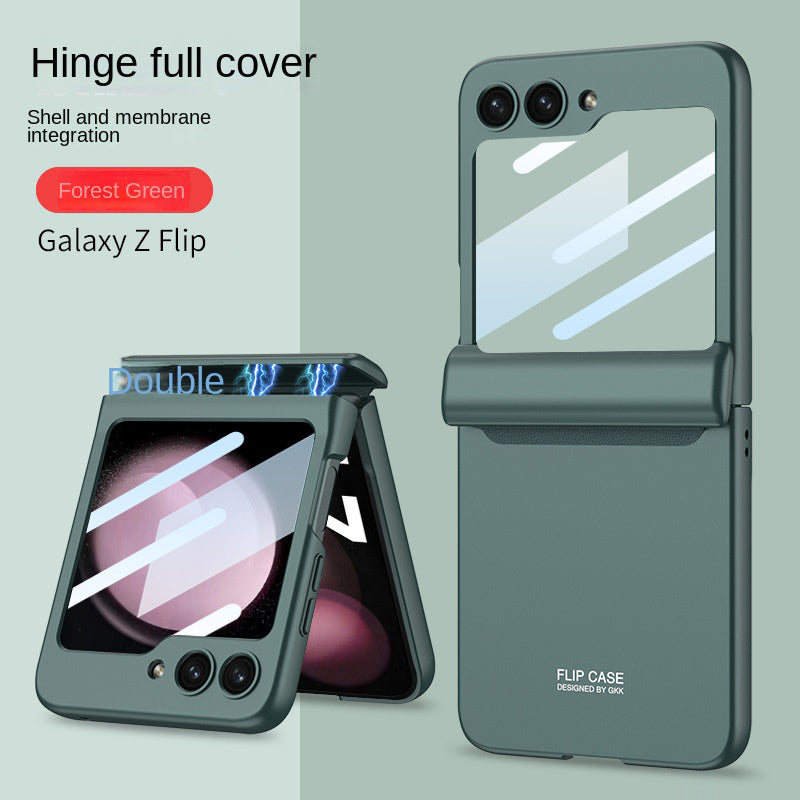 Galaxy Z Flip5 Magnetic Hinge Full Protection With Front Glass Case