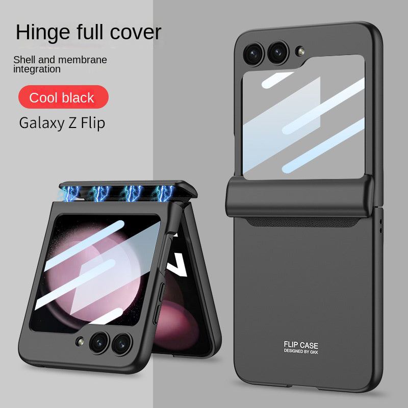 Galaxy Z Flip5 Magnetic Hinge Full Protection With Front Glass Case
