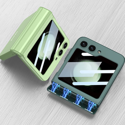 Galaxy Z Flip5 Magnetic Hinge Full Protection With Front Glass Case