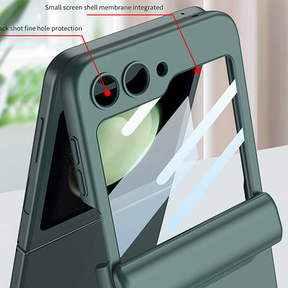Galaxy Z Flip5 Magnetic Hinge Full Protection With Front Glass Case