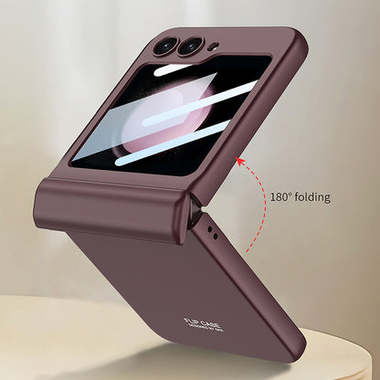 Galaxy Z Flip5 Magnetic Hinge Full Protection With Front Glass Case