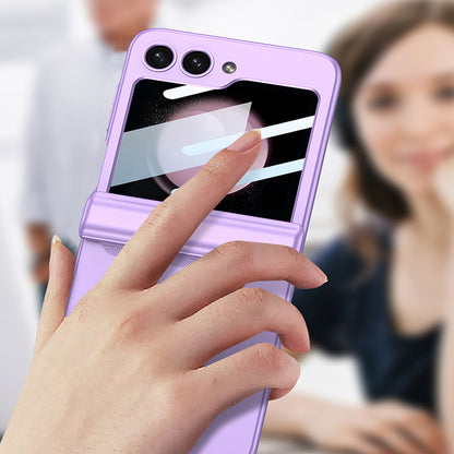 Galaxy Z Flip5 Magnetic Hinge Full Protection With Front Glass Case