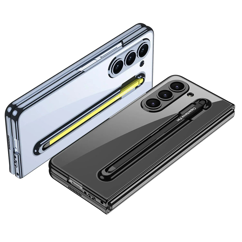 Galaxy Z Fold5 Foldable Hinged Transparent Shockproof Case