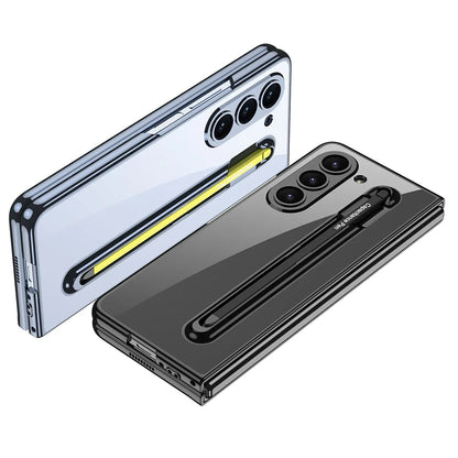 Galaxy Z Fold5 Foldable Hinged Transparent Shockproof Case