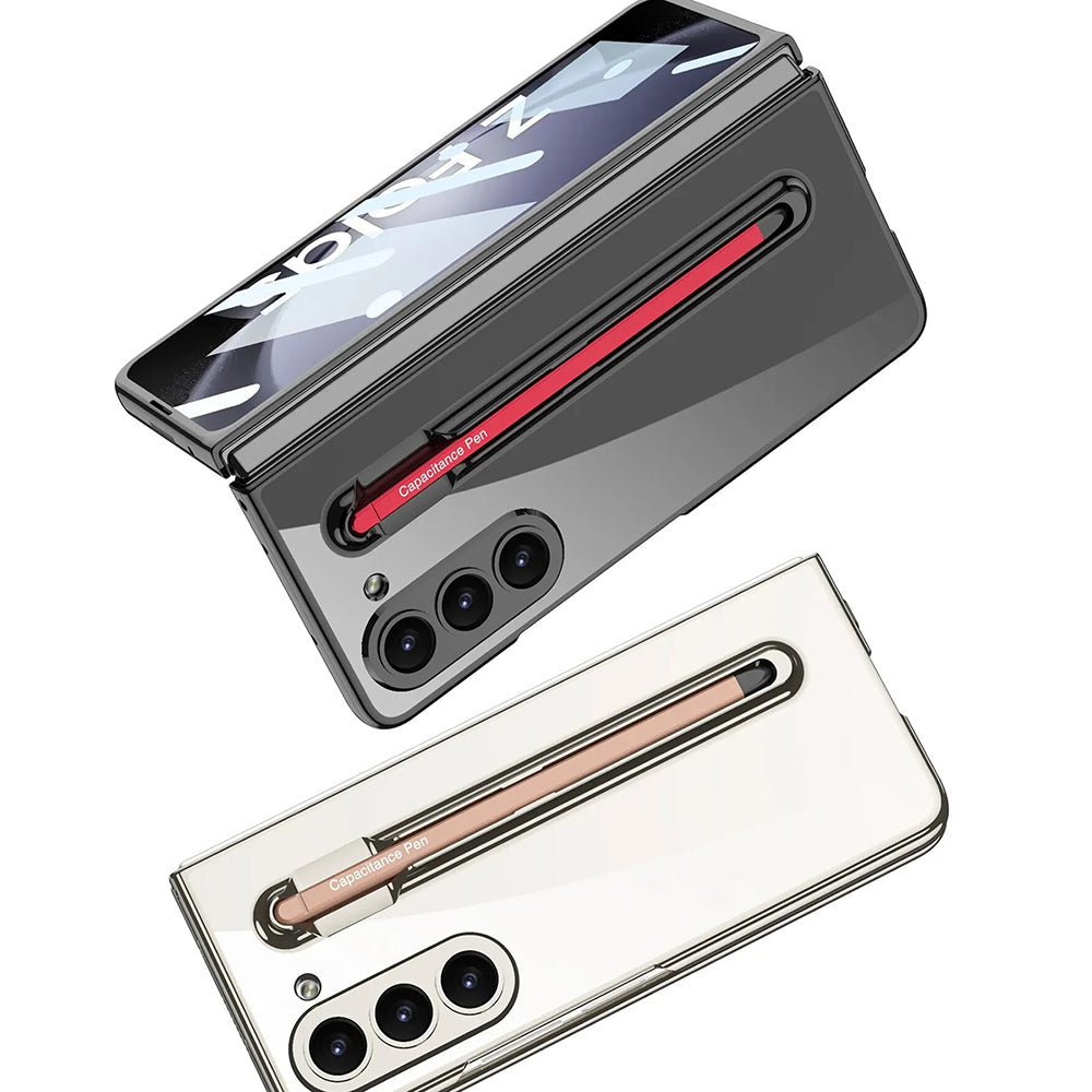 Galaxy Z Fold5 Foldable Hinged Transparent Shockproof Case