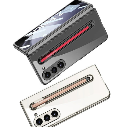 Galaxy Z Fold5 Foldable Hinged Transparent Shockproof Case