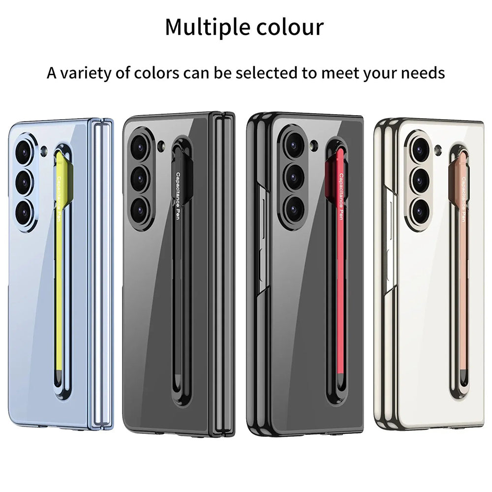 Galaxy Z Fold5 Foldable Hinged Transparent Shockproof Case
