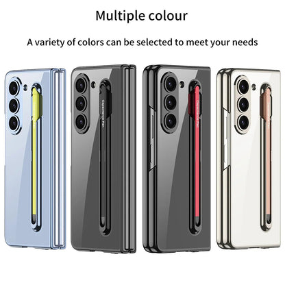 Galaxy Z Fold5 Foldable Hinged Transparent Shockproof Case