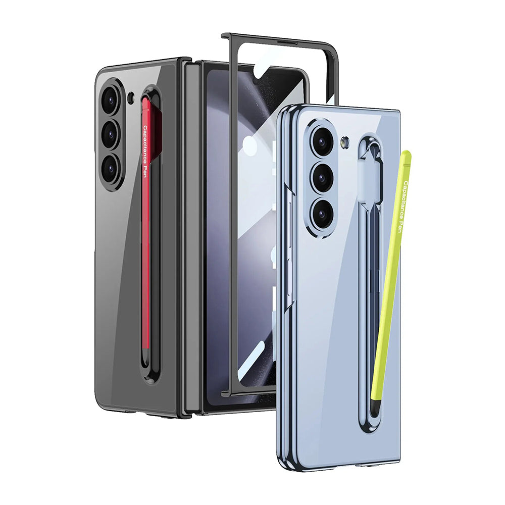 Galaxy Z Fold5 Foldable Hinged Transparent Shockproof Case