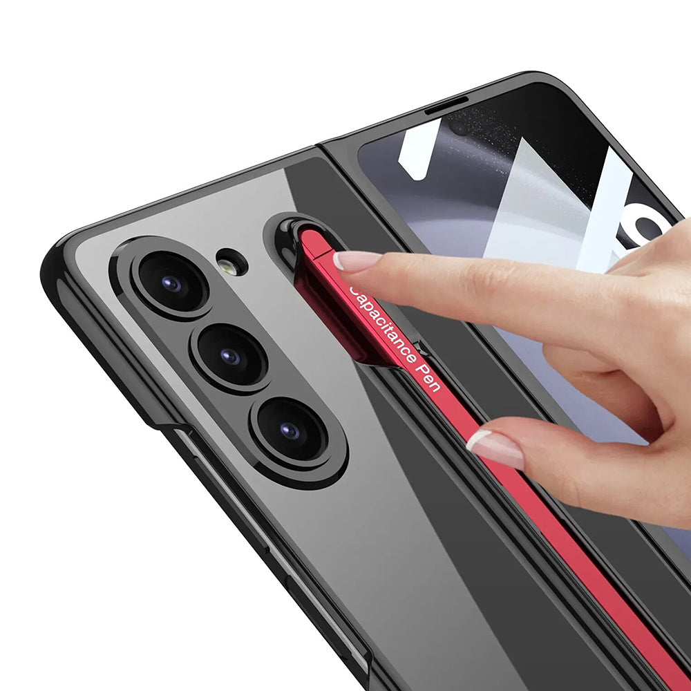 Galaxy Z Fold5 Foldable Hinged Transparent Shockproof Case