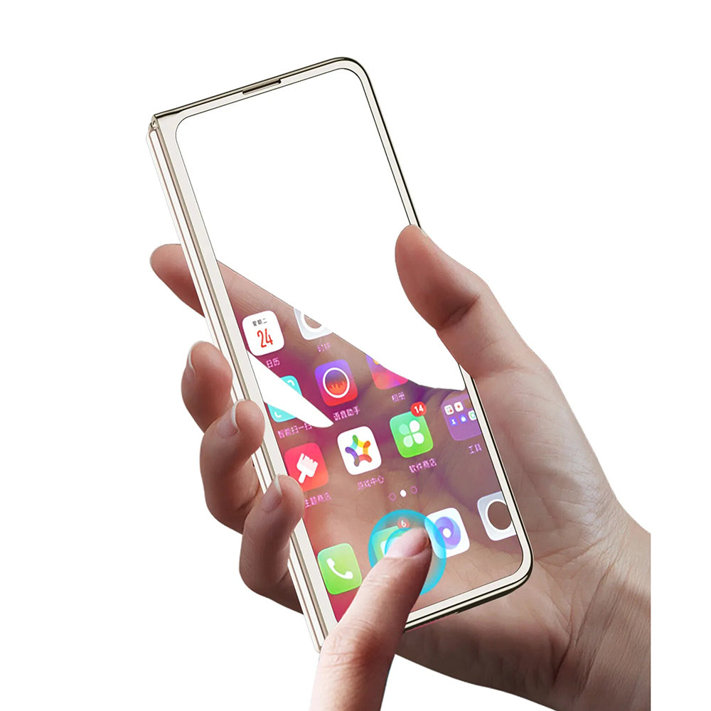 Galaxy Z Fold5 Foldable Hinged Transparent Shockproof Case