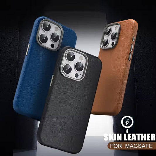iPhone 16 Series Luxurious PU Leather with Magsafe Case