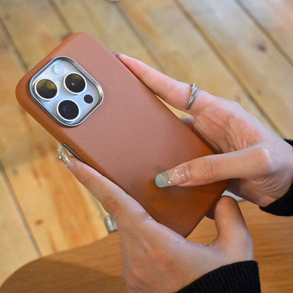 iPhone 16 Series Luxurious PU Leather with Magsafe Case