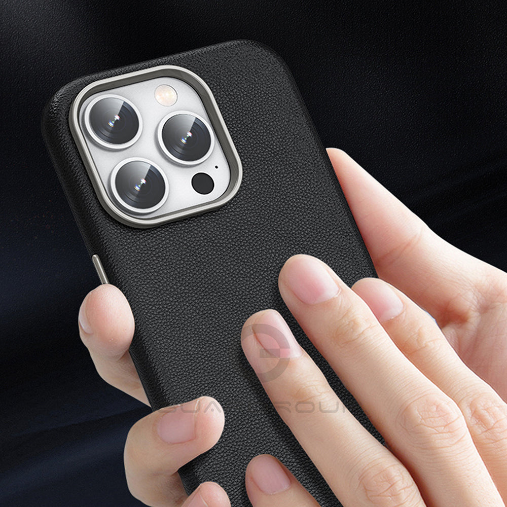 iPhone 16 Series Luxurious PU Leather with Magsafe Case