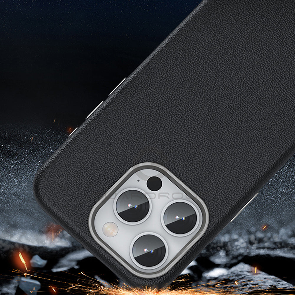 iPhone 16 Series Luxurious PU Leather with Magsafe Case