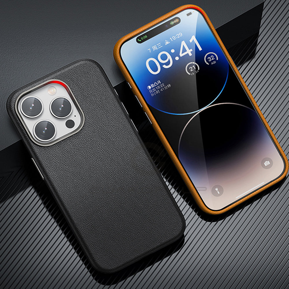 iPhone 16 Series Luxurious PU Leather with Magsafe Case