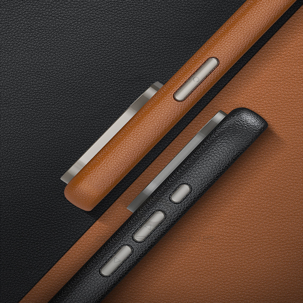 iPhone 16 Series Luxurious PU Leather with Magsafe Case