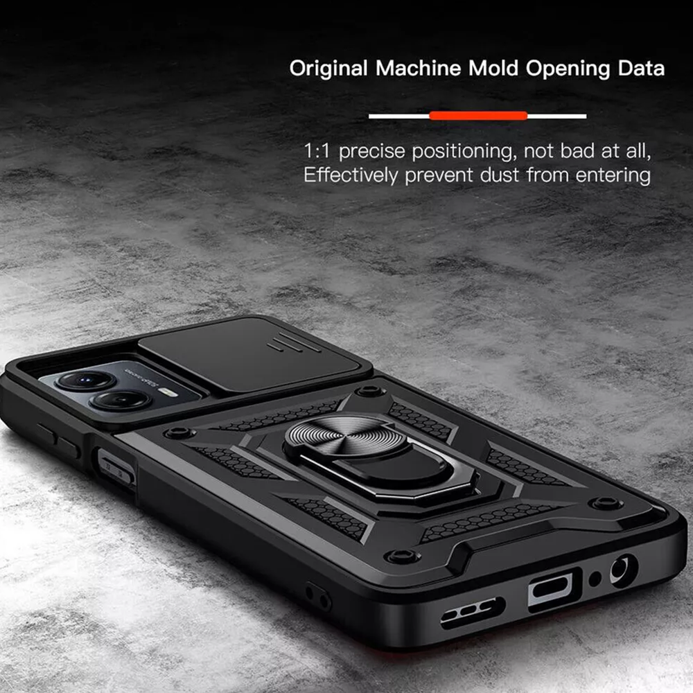 Motorola Edge 50 Fusion 5G Hybrid Dual Armor Case with Camera Slide
