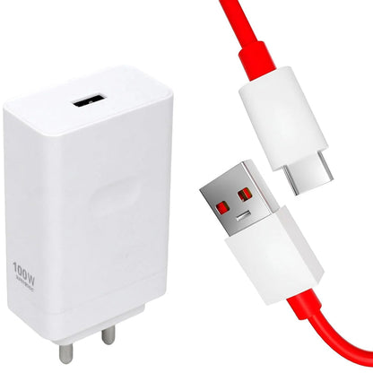 OnePlus 100W Ultra Fast Charger with Type-C SUPERVOOC Cable – Dash Charge Supported