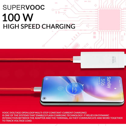 OnePlus 100W Ultra Fast Charger with Type-C SUPERVOOC Cable – Dash Charge Supported