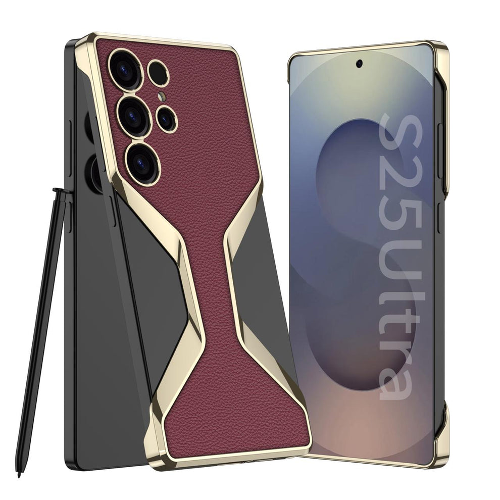 Galaxy S25 Ultra Elegant Borderless Leather Case – Premium Slim Protection