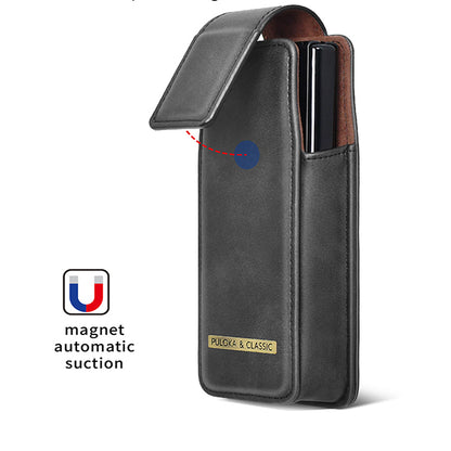 Luxurious Leather Pouch Belt Clip Holster Waist Bag for Galaxy Z Fold Series