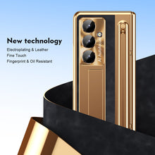 Load image into Gallery viewer, Galaxy Z Fold Series Electroplating Case with Stylus, Kickstand &amp; 360° Glass Protection

