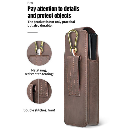 Luxurious Leather Pouch Belt Clip Holster Waist Bag for Galaxy Z Fold Series