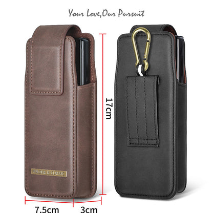Luxurious Leather Pouch Belt Clip Holster Waist Bag for Galaxy Z Fold Series