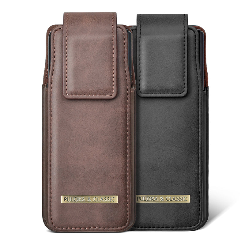 Luxurious Leather Pouch Belt Clip Holster Waist Bag for Galaxy Z Fold Series