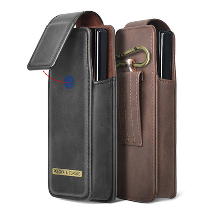 Luxurious Leather Pouch Belt Clip Holster Waist Bag for Galaxy Z Fold Series