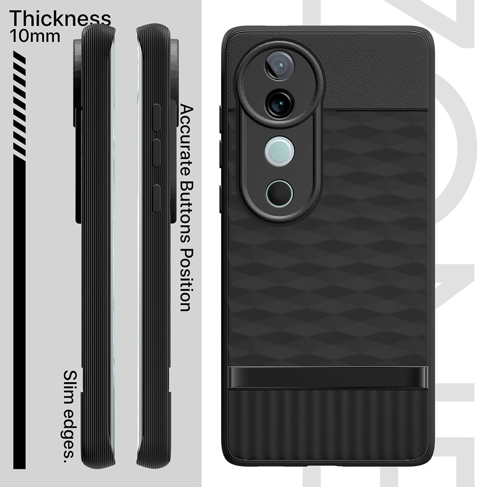Vivo V40 5G Luxury TPU Soft Flexible Shockproof Bumper Full Camera Protection Case