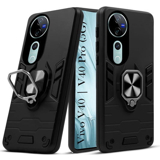 Vivo V40 UAG Shockproof Dual-Layer Armor Case with Kickstand Ring