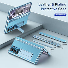 Load image into Gallery viewer, Galaxy Z Fold Series Electroplating Case with Stylus, Kickstand &amp; 360° Glass Protection
