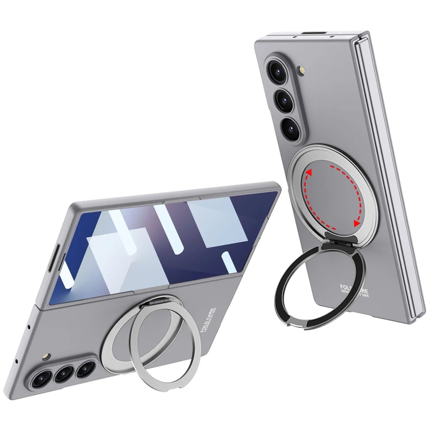 Galaxy Z Fold7 Premium Leather Case – Metal Kickstand | Slim & Stylish