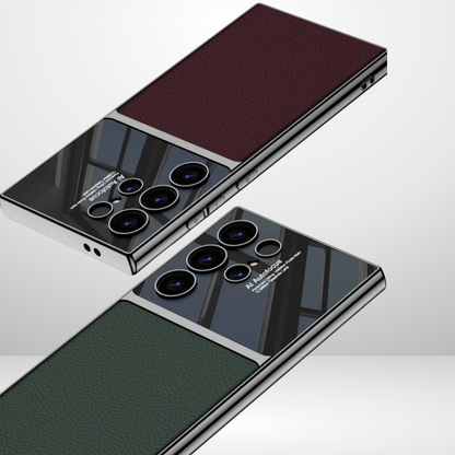 Galaxy S24 Ultra Luxury Carbon Leather with Camera Protection Stylonic Protective Case