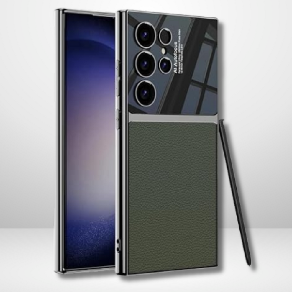 Galaxy S24 Ultra Luxury Carbon Leather with Camera Protection Stylonic Protective Case