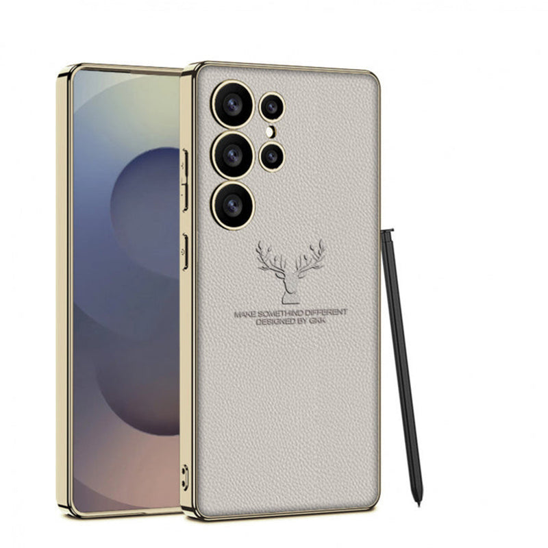 Galaxy S25 Ultra Deer Tough Shield Leather Case